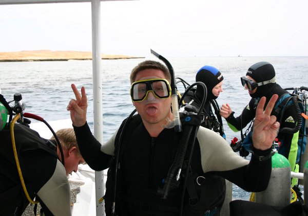 Dyksemester Eric och Kristoffer på dyksemester i Sharm el Sheik i Egypten